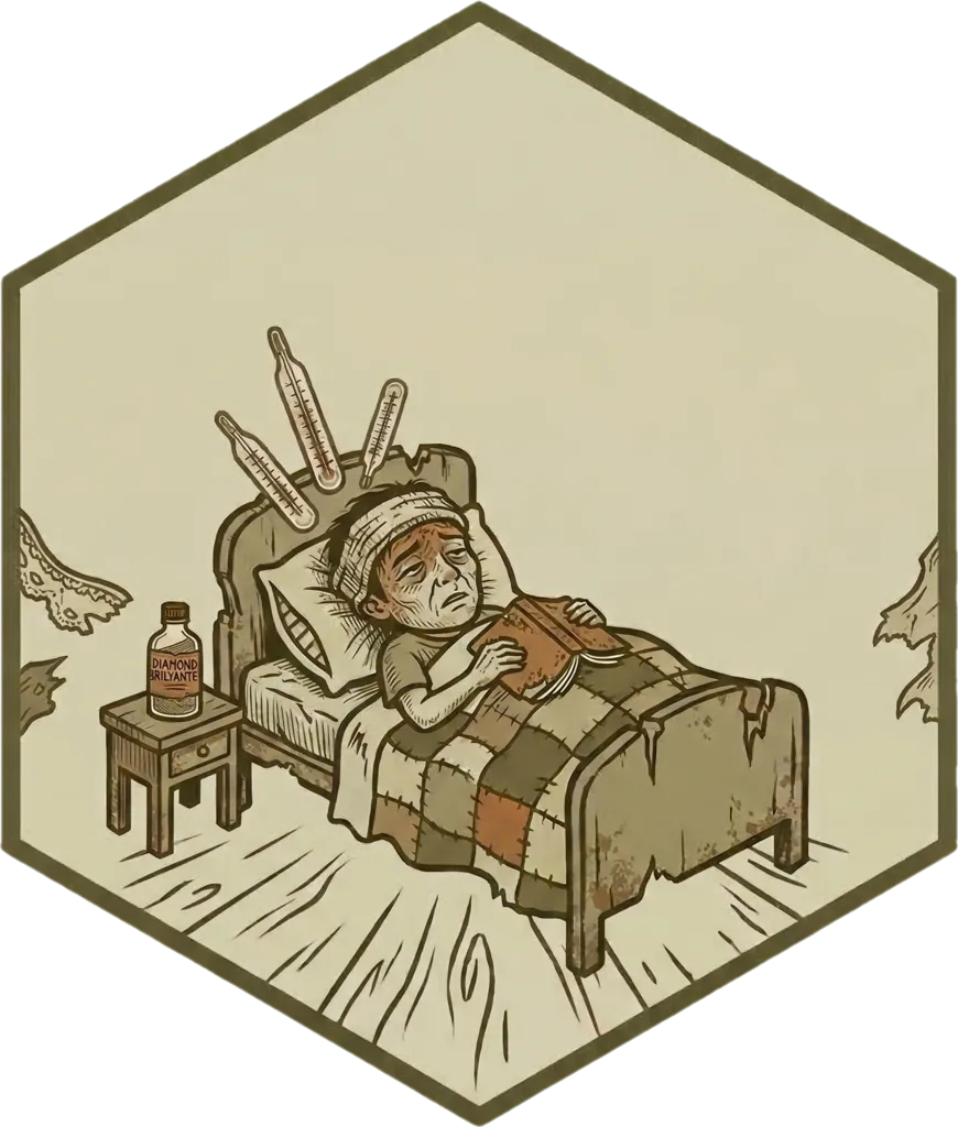 Illustration of "lagnatin" (prone to fever)