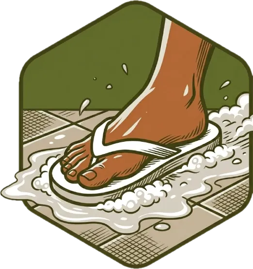 Illustration of "madulas" (slippery)