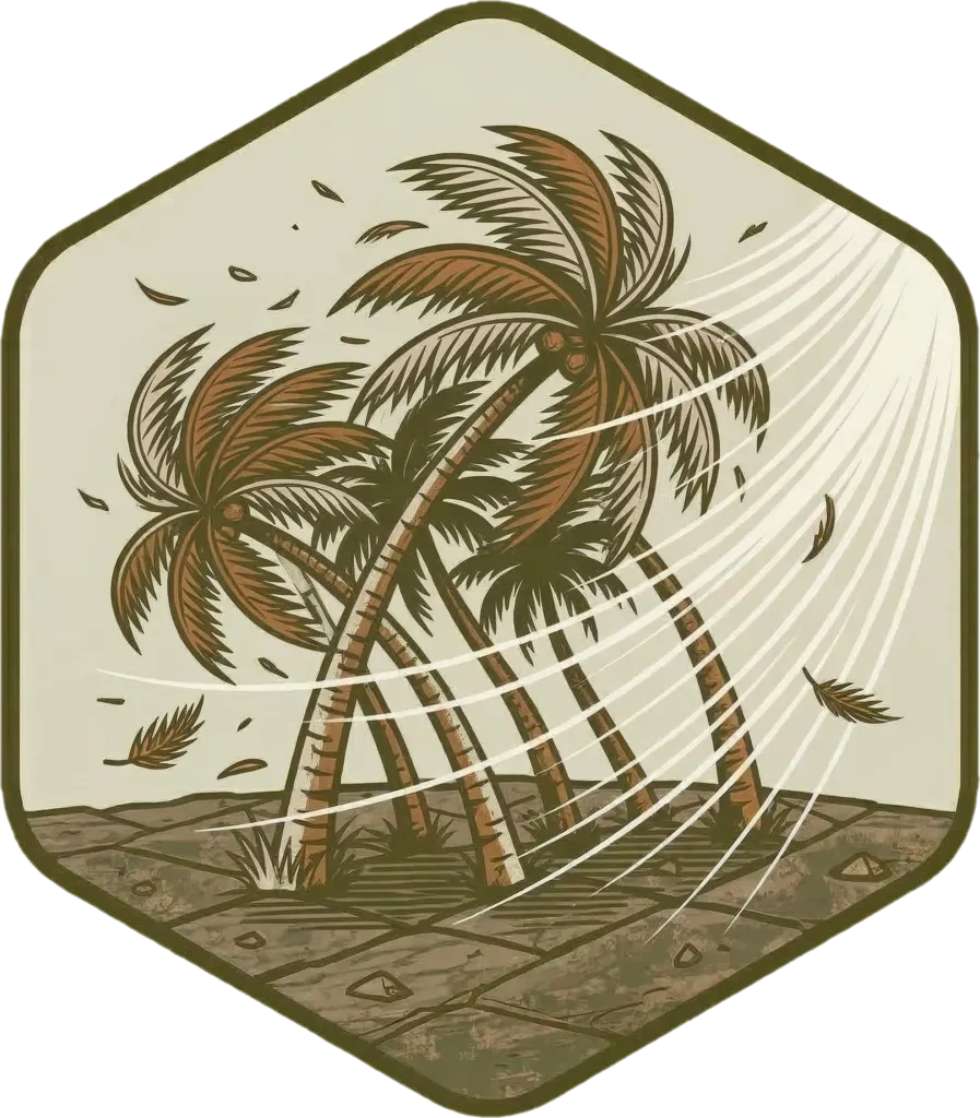 Illustration of "mahangin" (windy or boastful)
