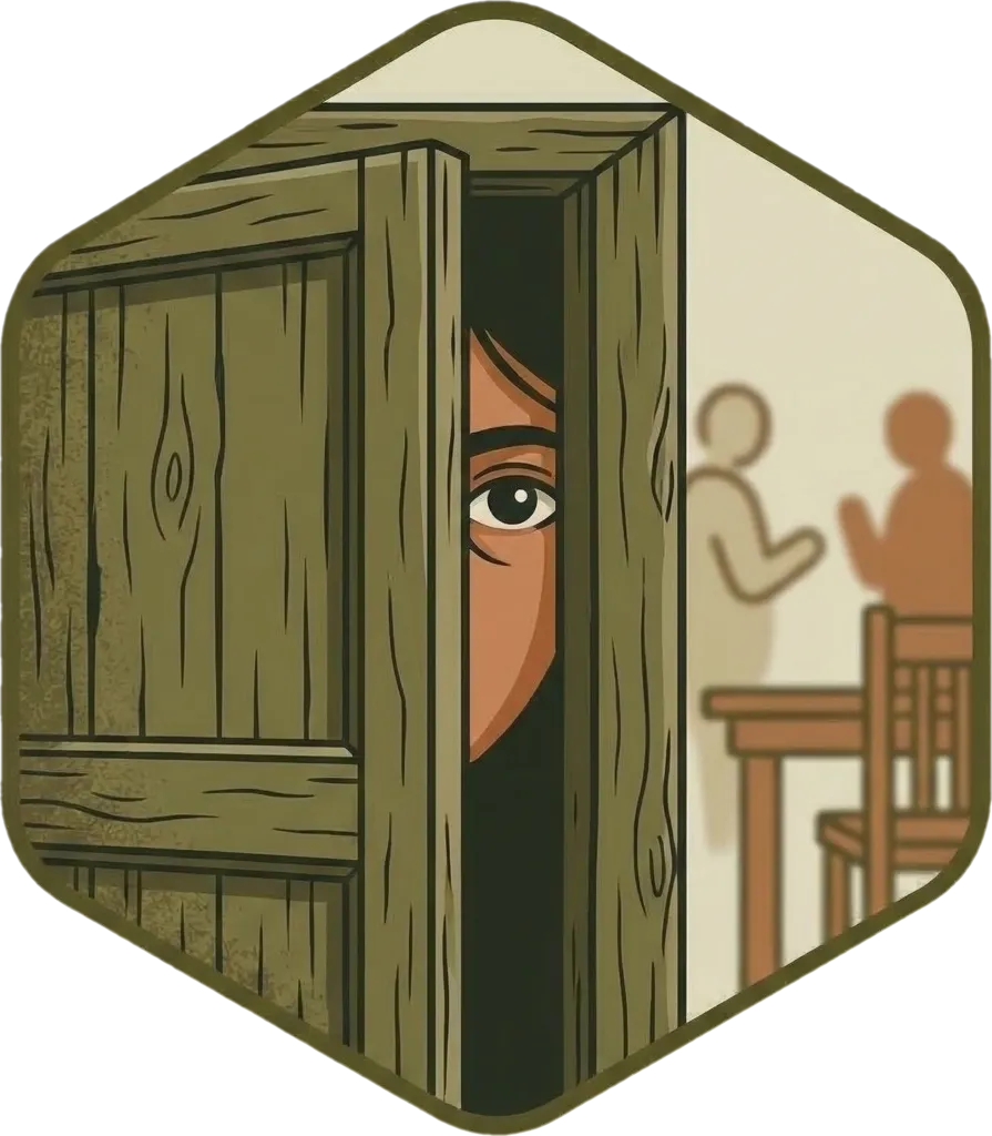 Illustration of "palihim" (secretly)