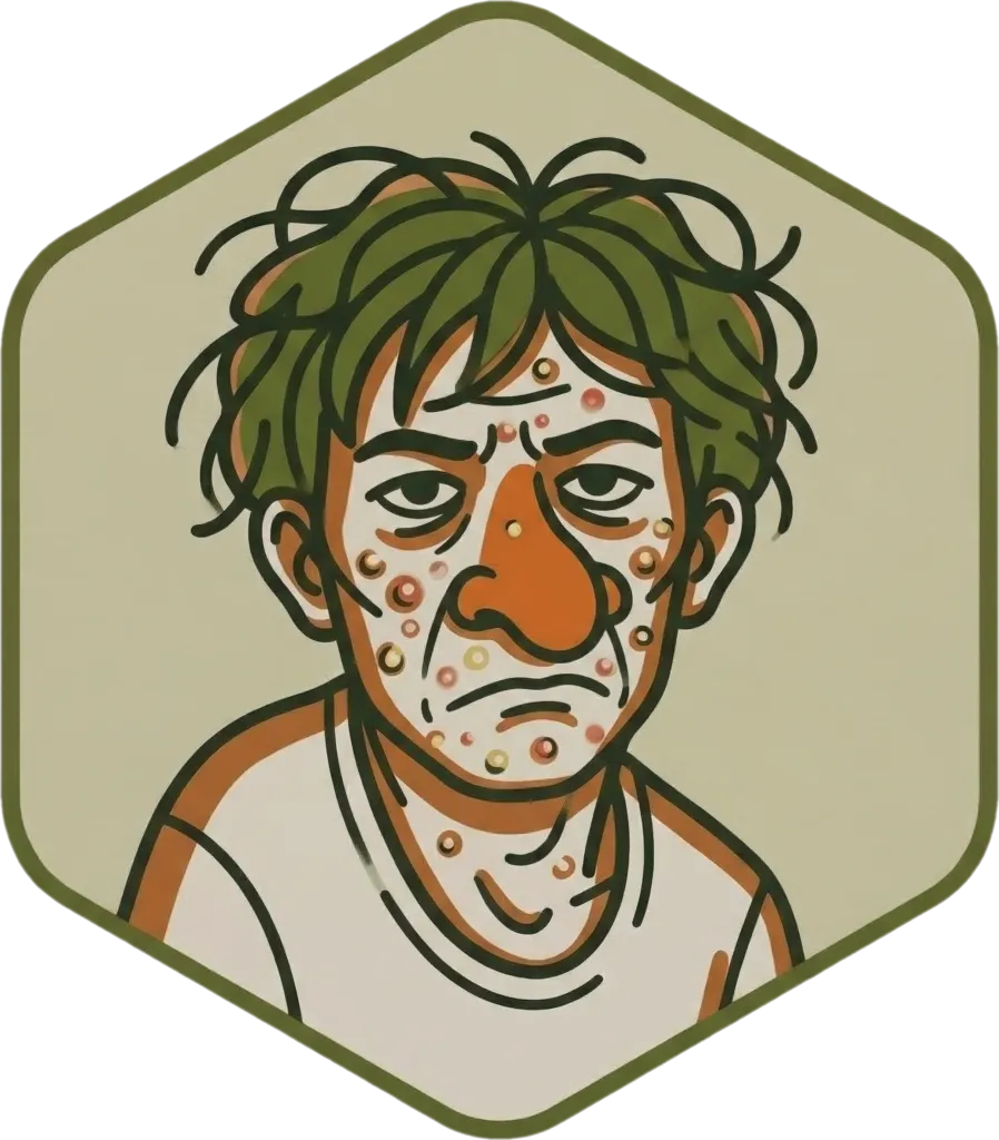 Illustration of the root word "pangit" (ugly)