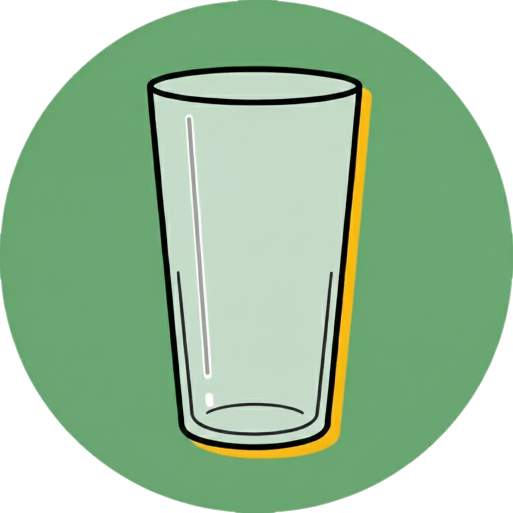 Illustration of the root word "baso" (drinking glass)