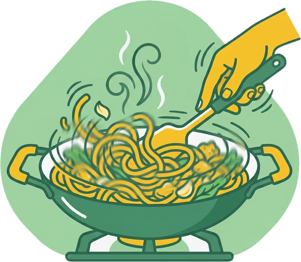 Illustration of "haluin" (to stir or mix)