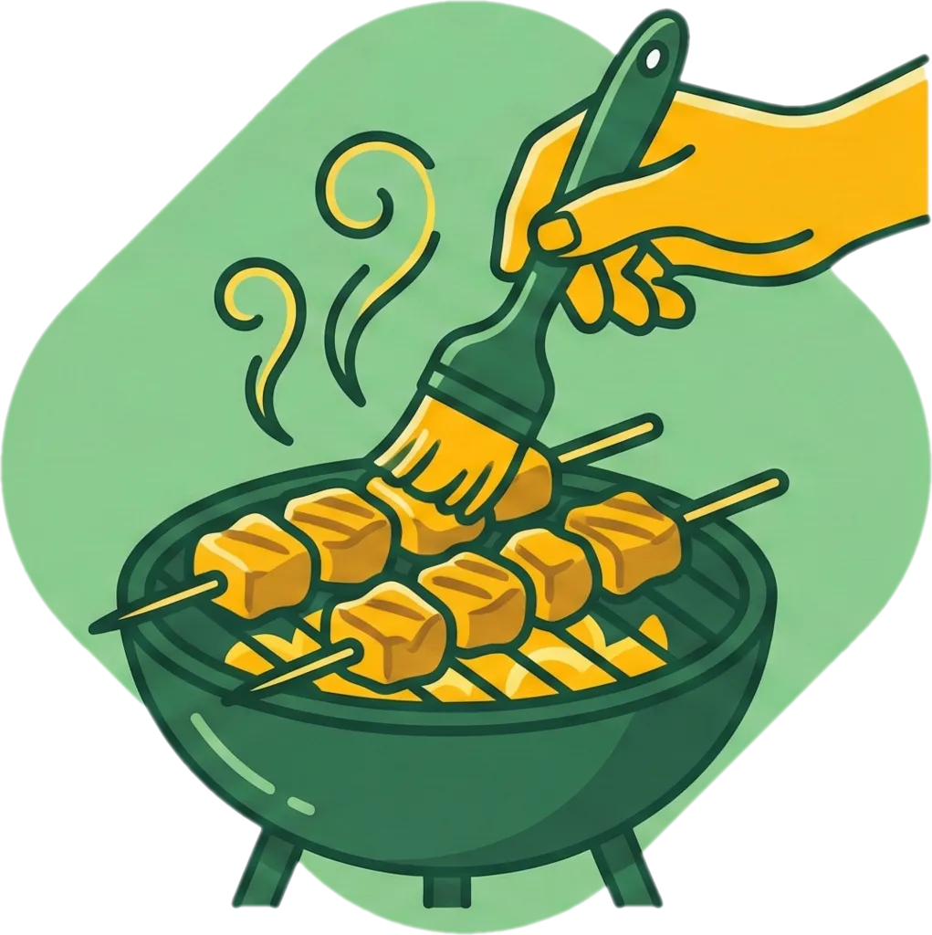 Illustration of "ihawin" (to grill)