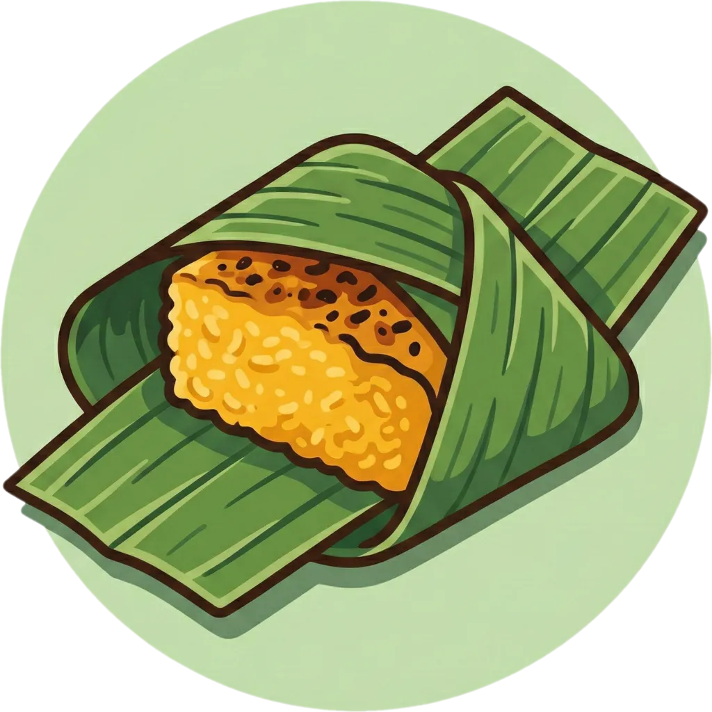 Illustration of "kakanin" (sticky rice cakes)