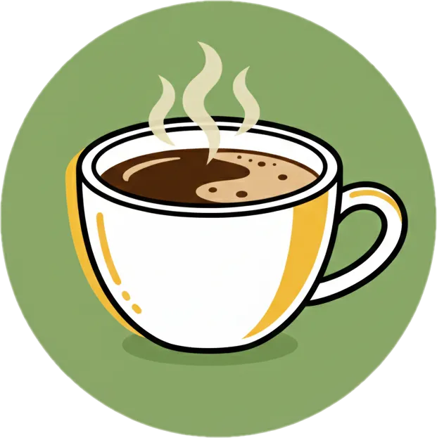 Illustration of the root word "kape" (coffee)