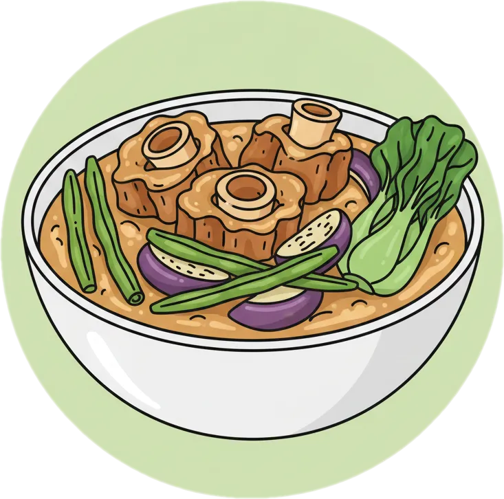Illustration of "kare-kare" (peanut-based stew)