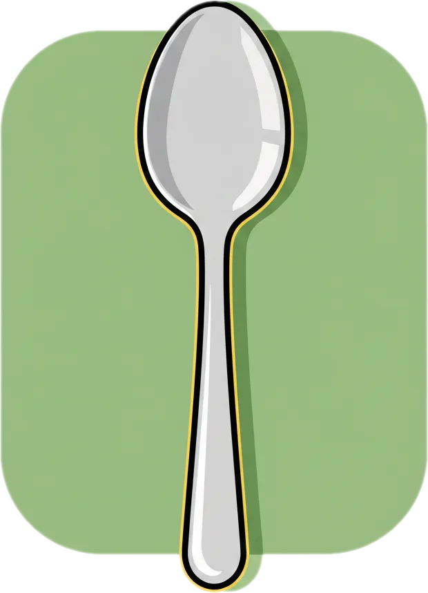 Illustration of the root word "kutsara" (spoon)