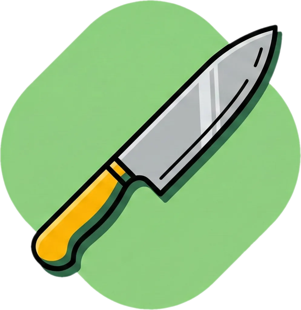Illustration of the root word "kutsilyo" (knife)