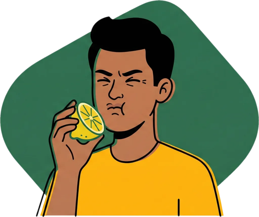 Illustration of "maasim" (sour)