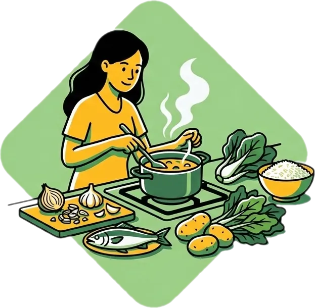 Illustration of "magluto" (to cook)