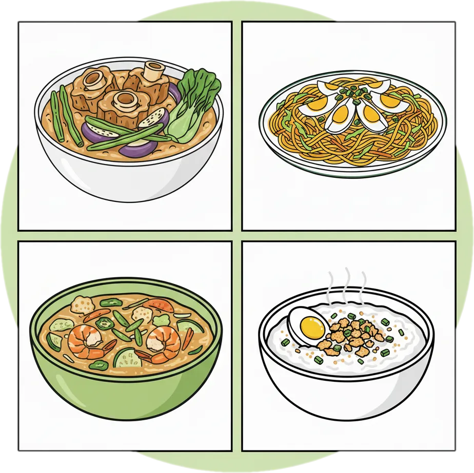 Illustration of "pagkain" (food)