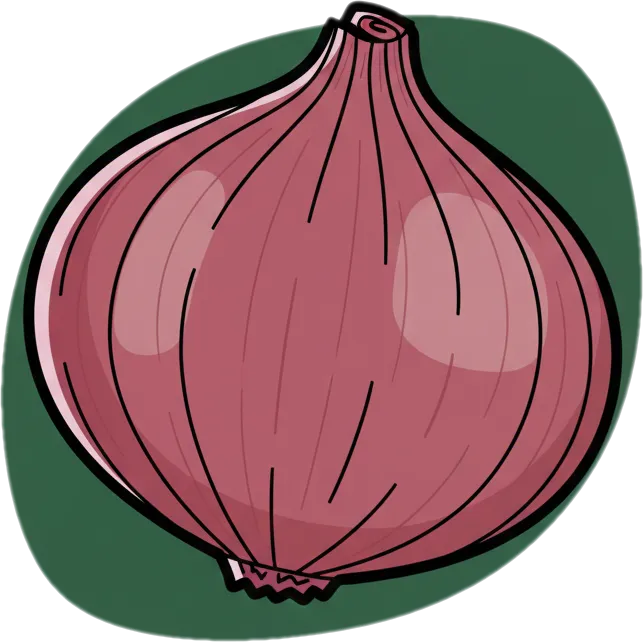 Illustration of the root word "sibuyas" (onion)