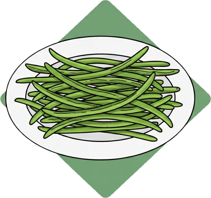 Illustration of "sitaw" (string beans)