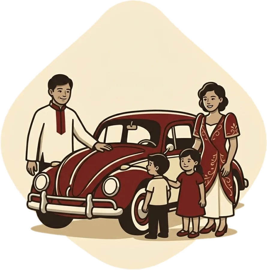 Illustration of "atin" (our; ours (inclusive))