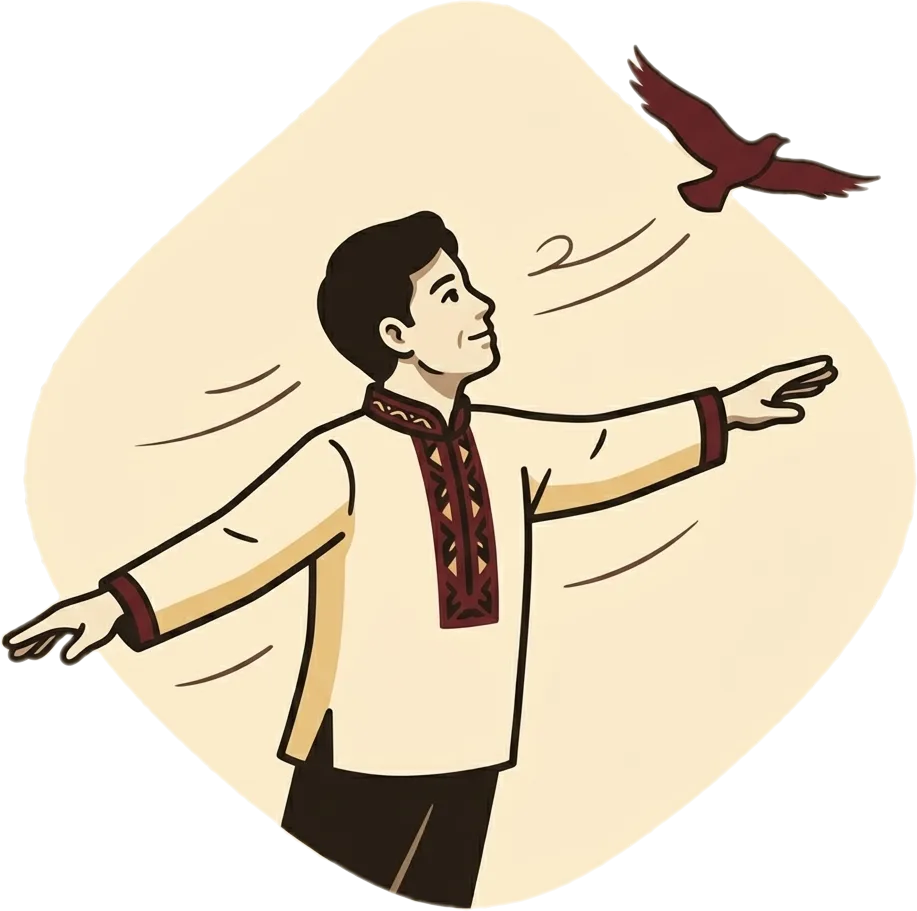 Illustration of the root word "ganoon" (like that (far from speaker and listener))