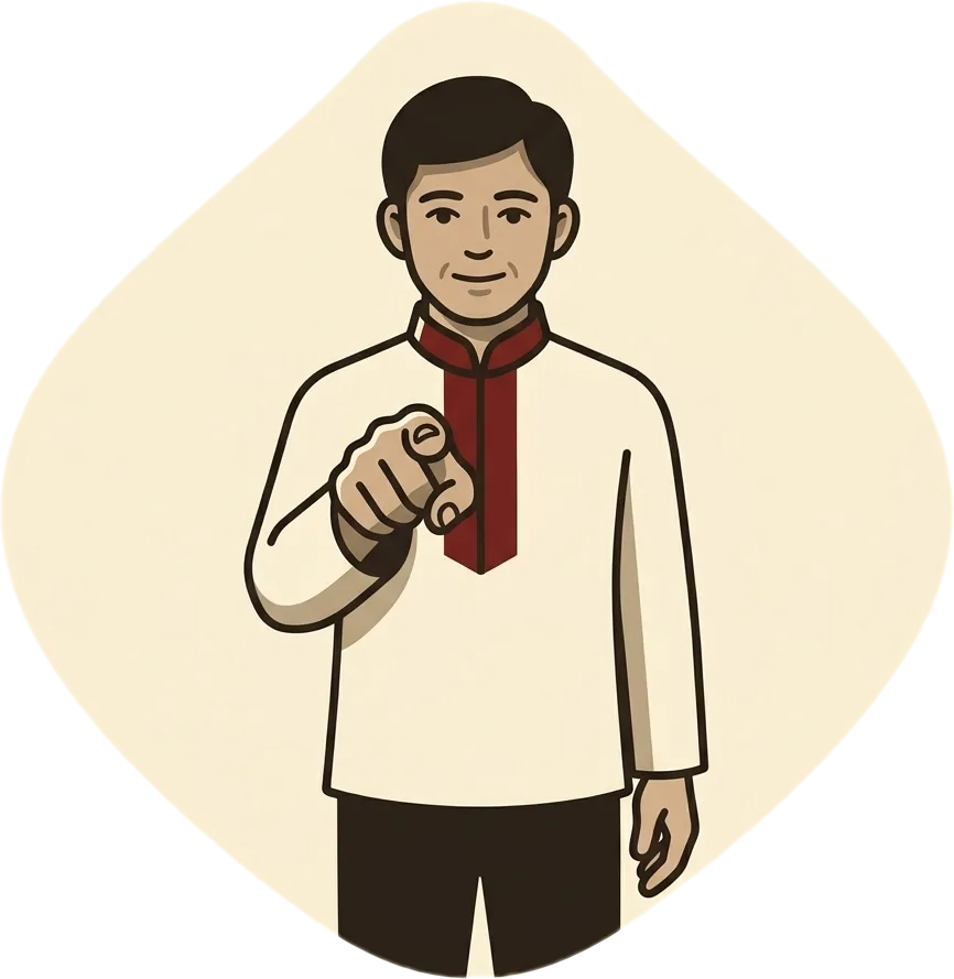 Illustration of the root word "ikaw" (you (singular))