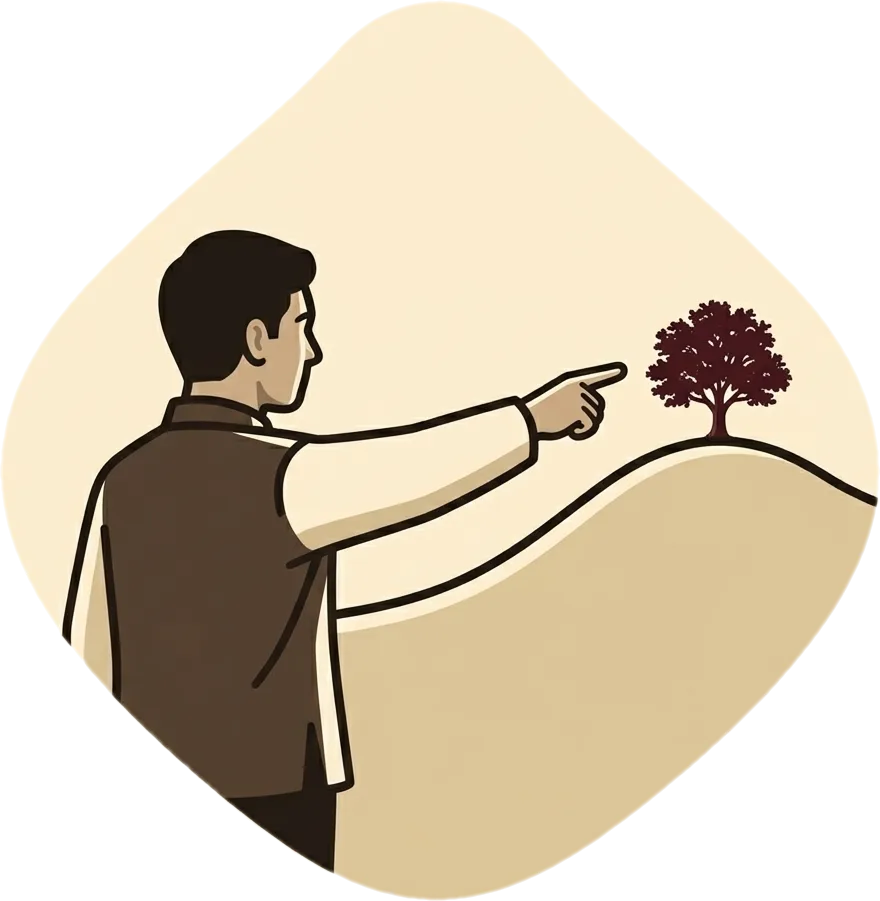 Illustration of "iyon" (that (far from speaker and listener))