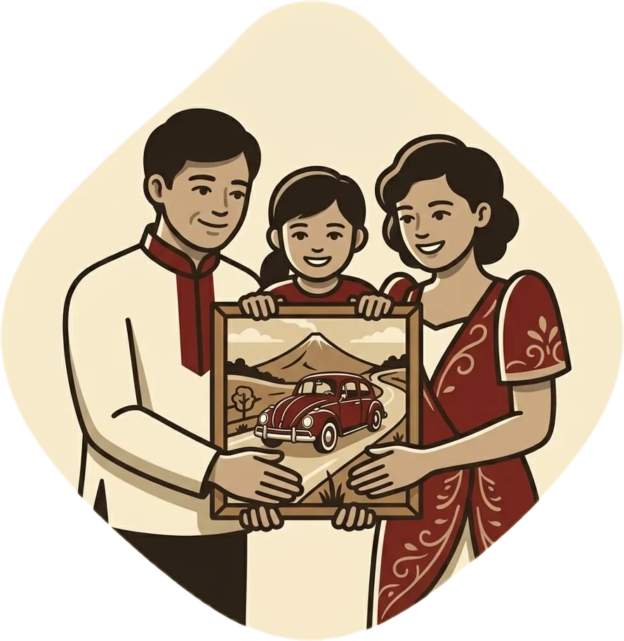 Illustration of "namin" (our (exclusive))