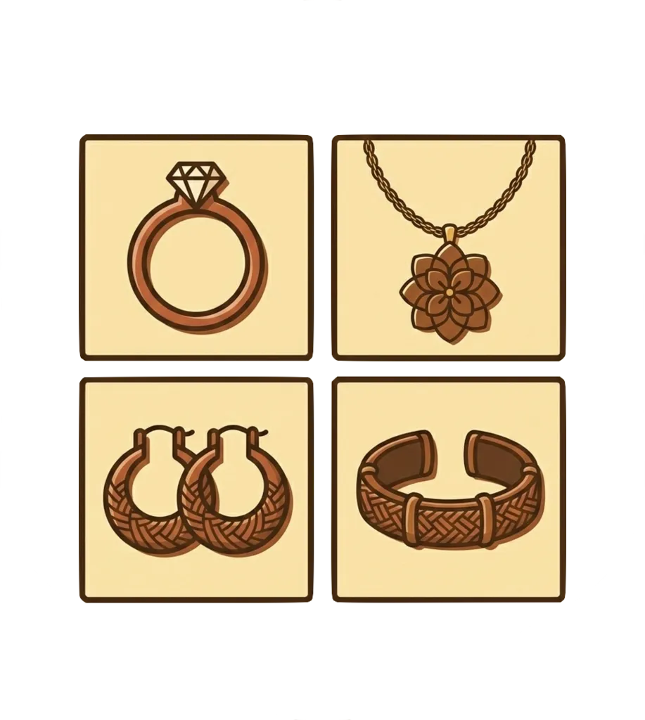 Illustration of the root word "alahas" (jewelry)