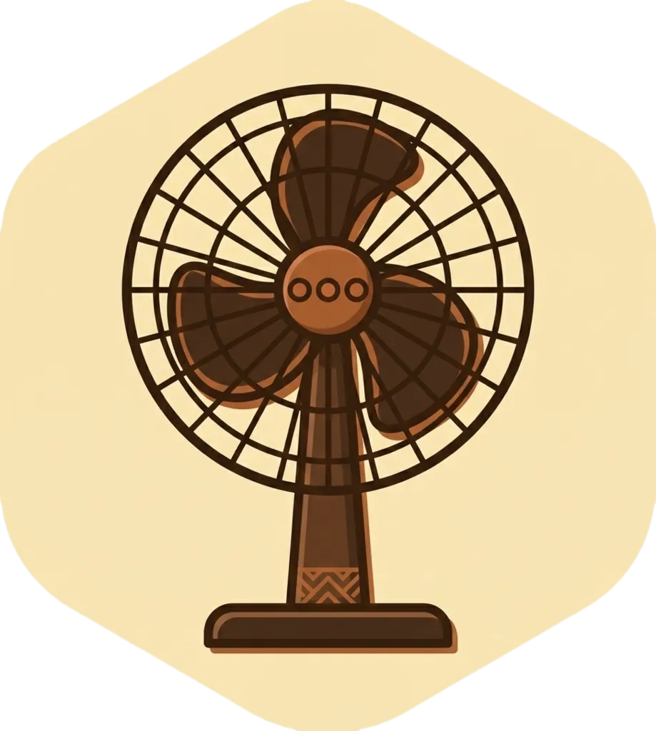 Illustration of "bentilador" (electric fan)