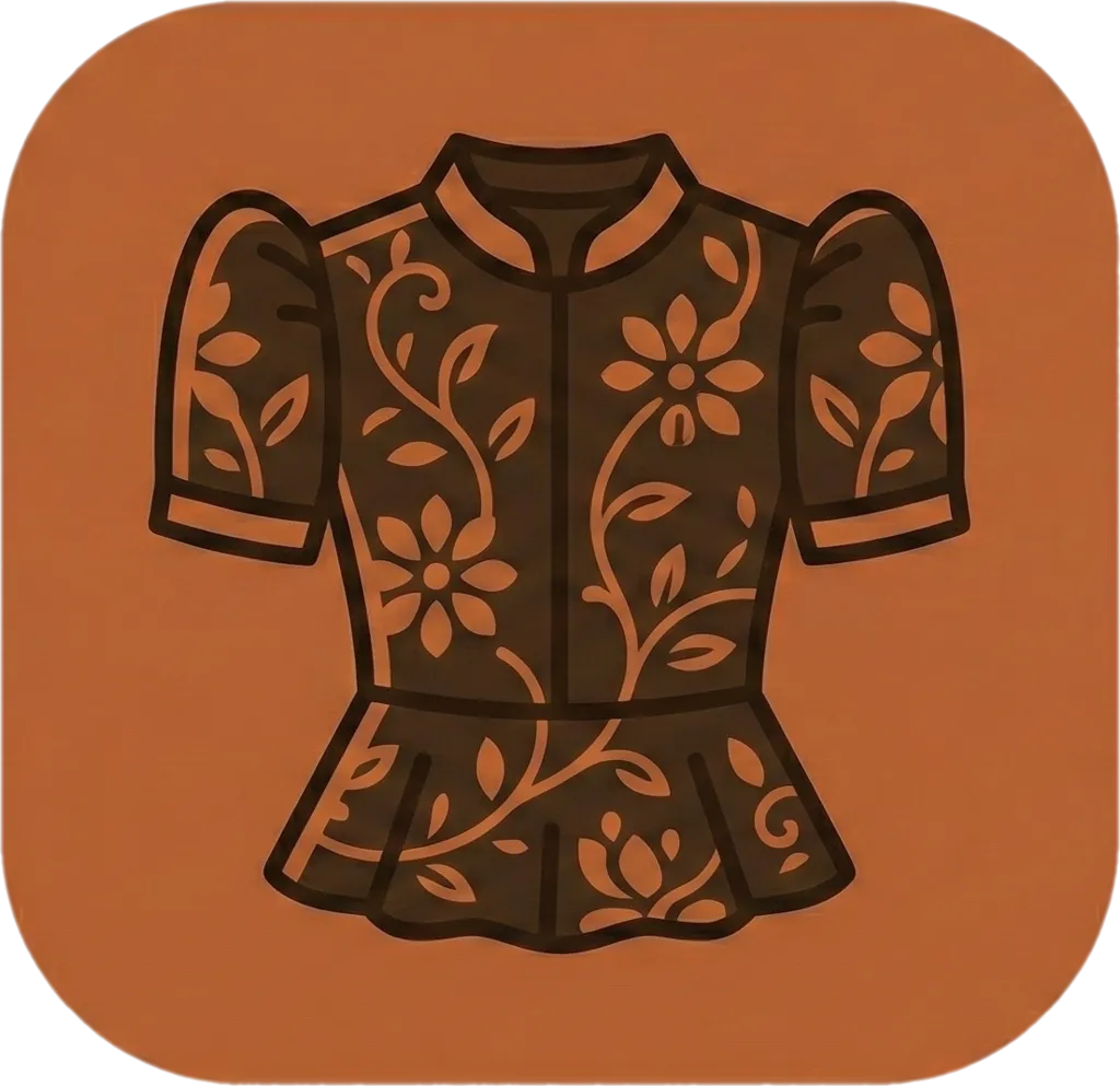 Illustration of the root word "blusa" (blouse)