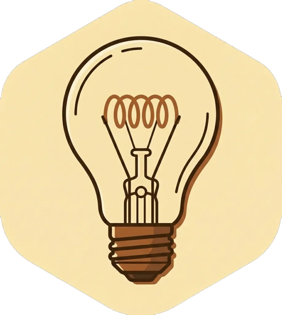 Illustration of "bombilya" (light bulb)