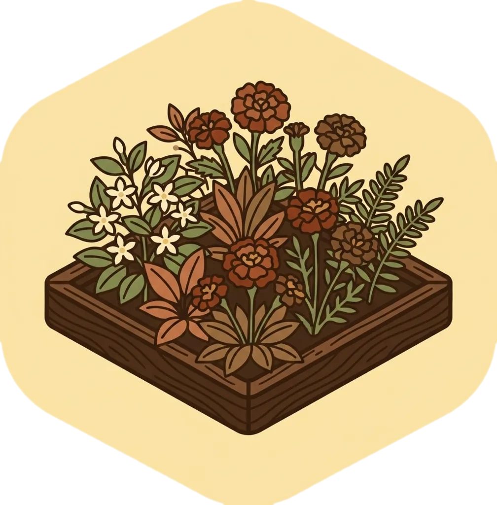 Illustration of "hardin" (garden)