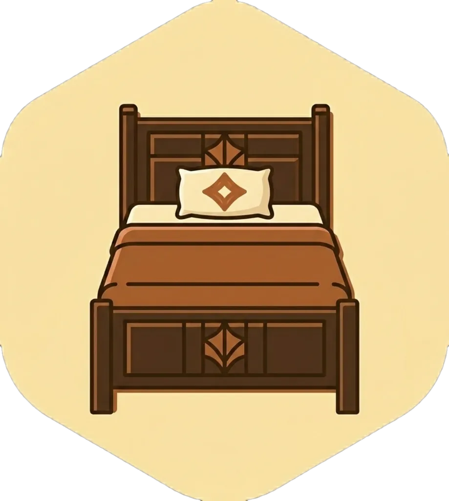 Illustration of "kama" (bed)