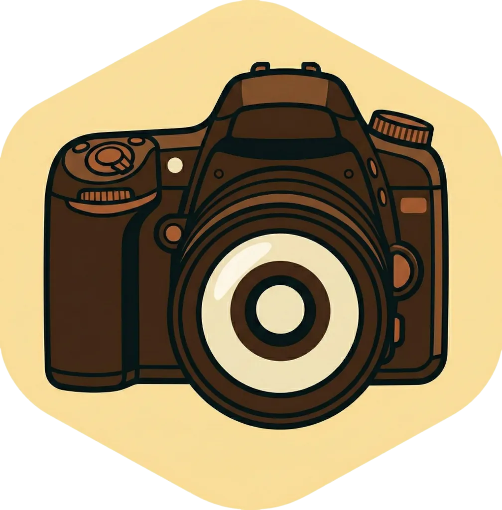 Illustration of "kamera" (camera)