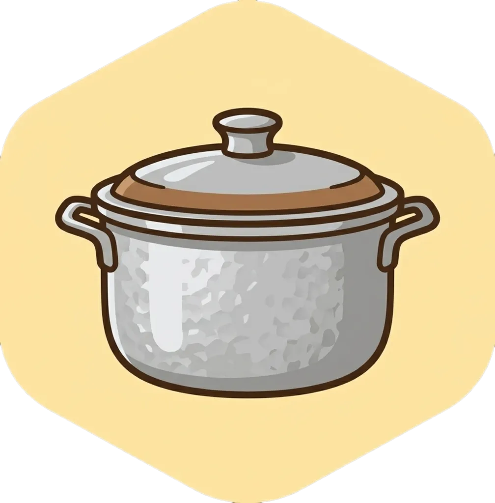 Illustration of the root word "kaserola" (saucepan; cooking pot; casserole)