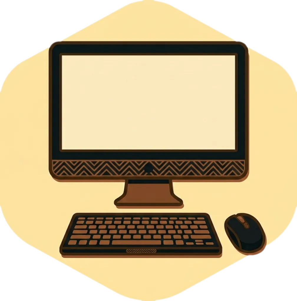 Illustration of "kompyuter" (computer)