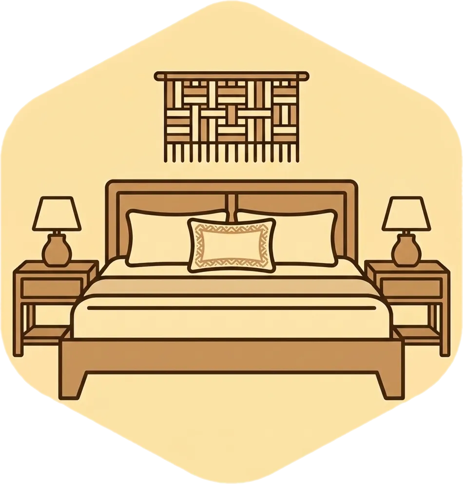 Illustration of the root word "kwarto" (room)