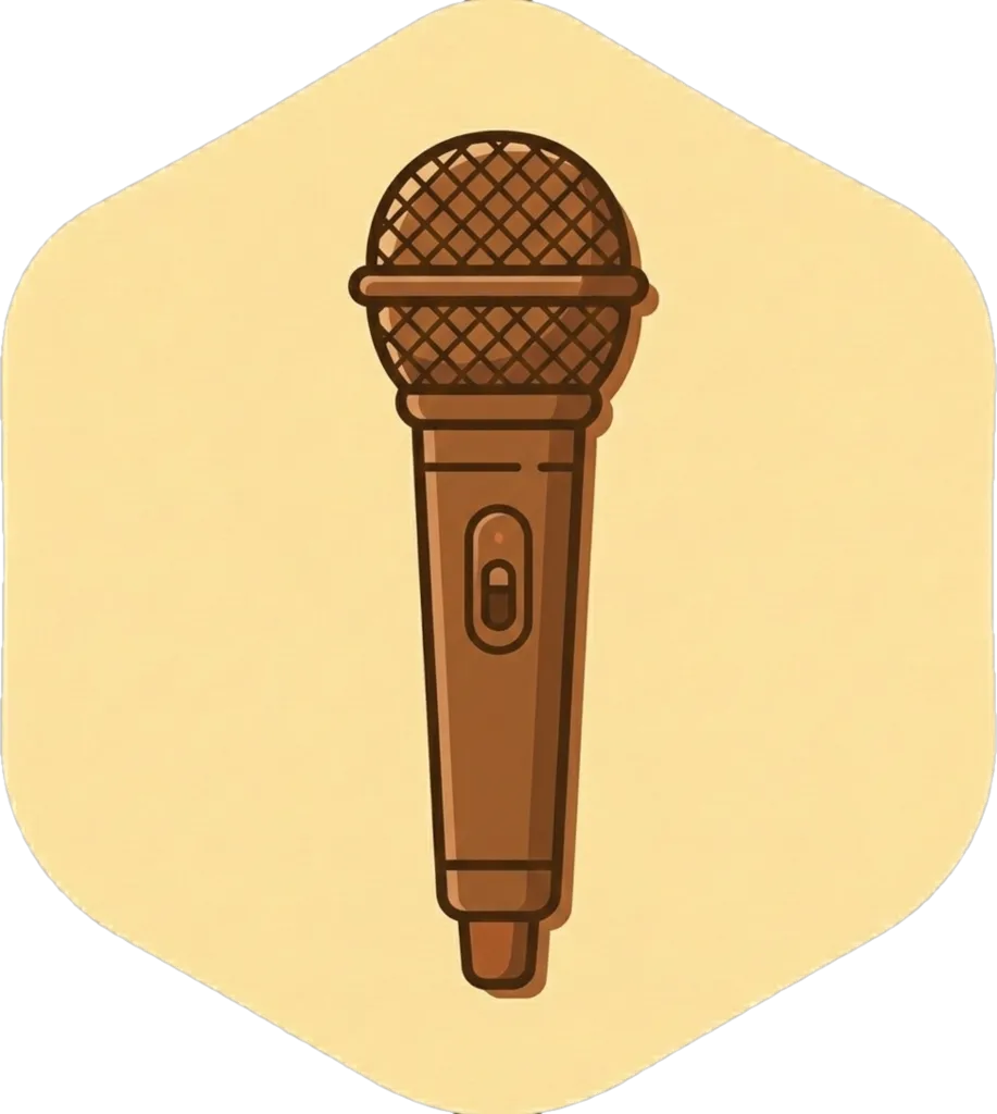 Illustration of "mikropono" (microphone)