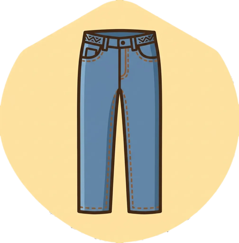 Illustration of "pantalon" (trousers; pants)
