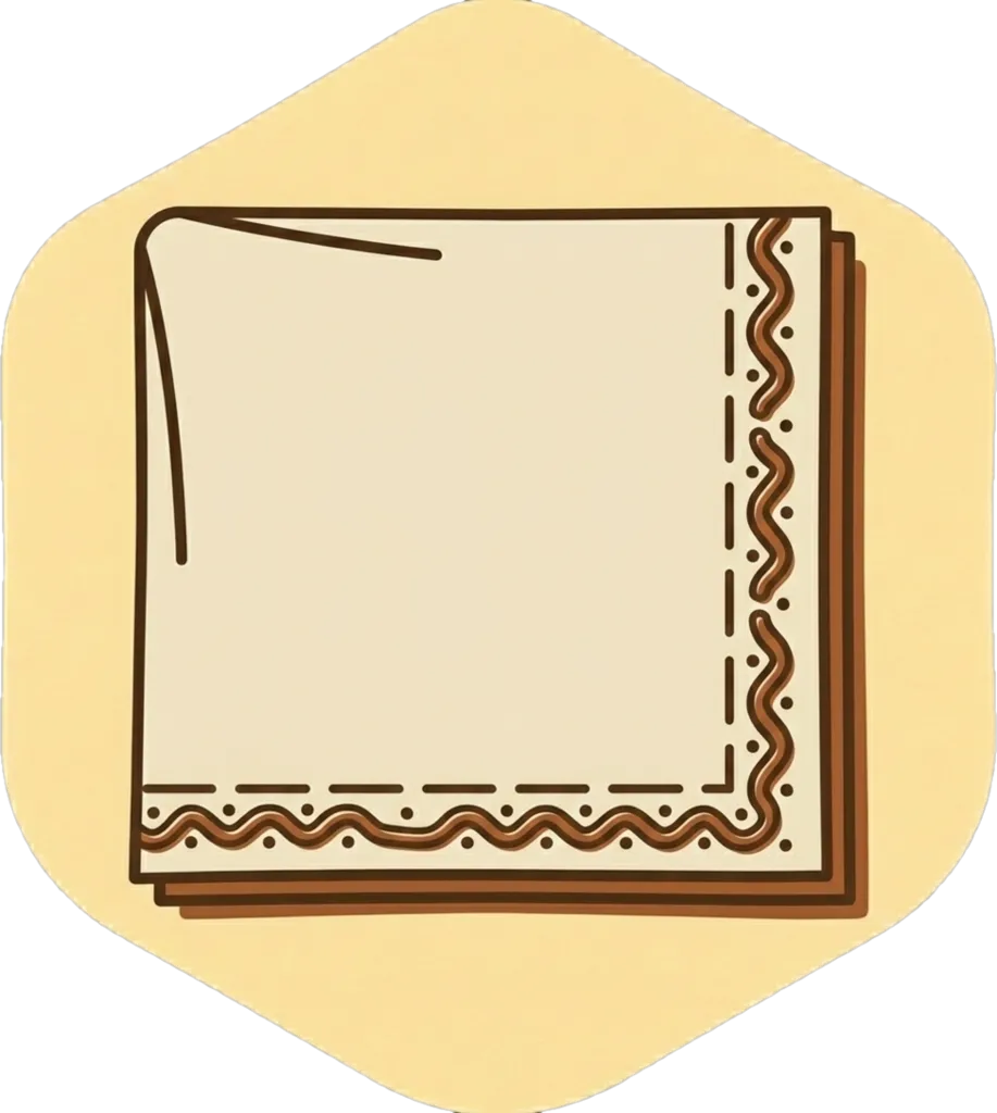 Illustration of the root word "panyo" (handkerchief)