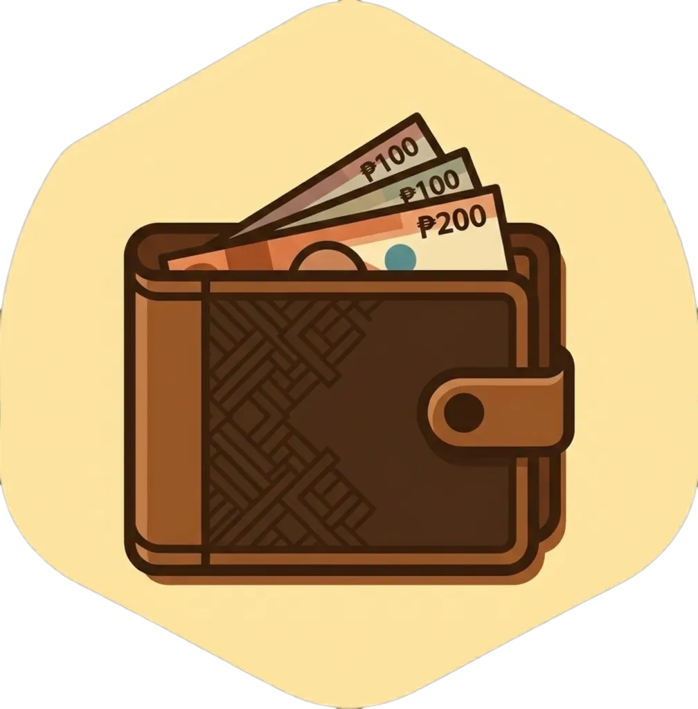 Illustration of the root word "pitaka" (wallet)