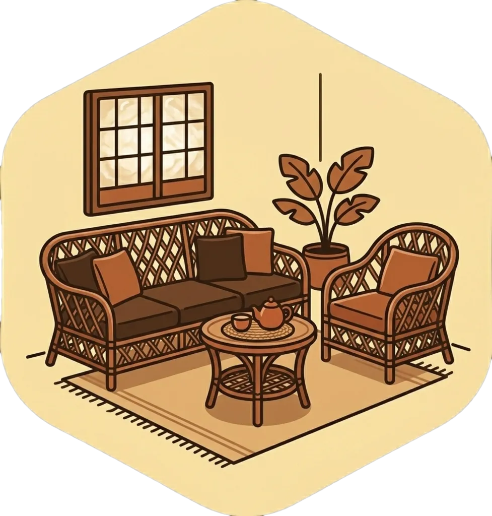 Illustration of "sala" (living room)