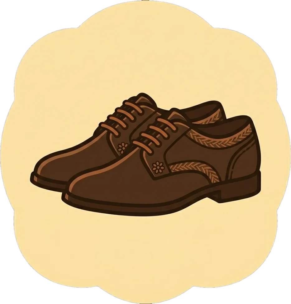 Illustration of the root word "sapatos" (shoes)