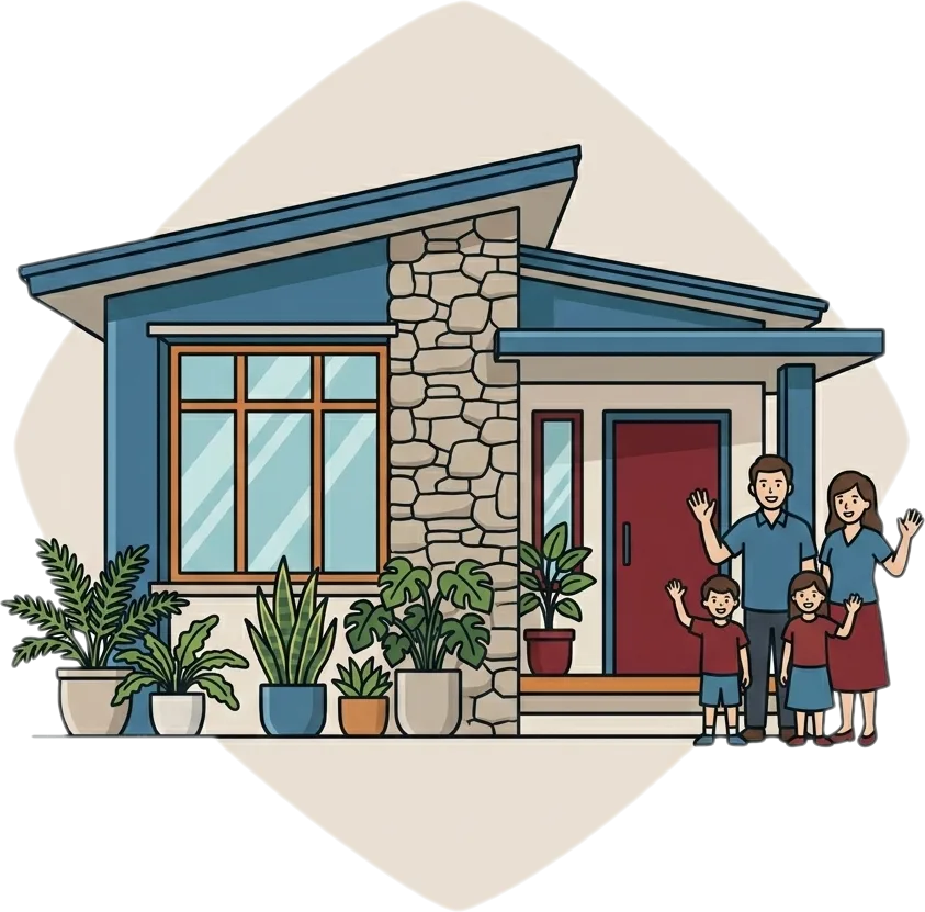 Illustration of "tahanan" (home)