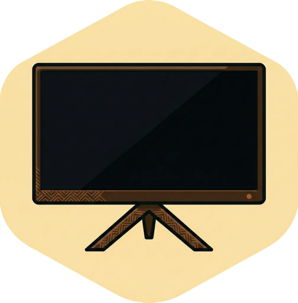 Illustration of the root word "telebisyon" (television)