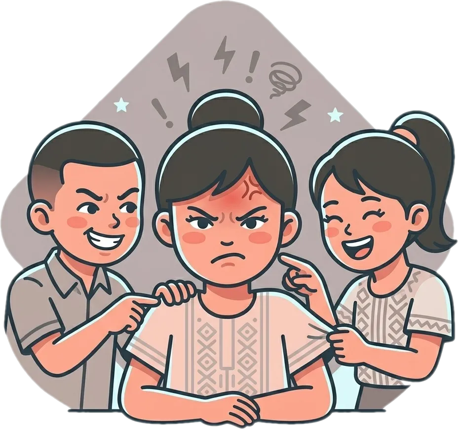 Illustration of "asar" (annoyance)