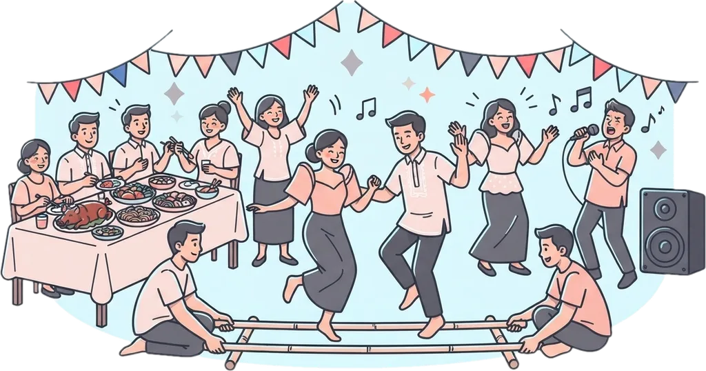 Illustration of "magsaya" (to celebrate)