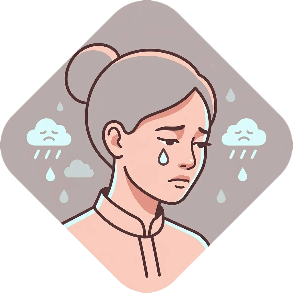 Illustration of "malungkot" (sad)