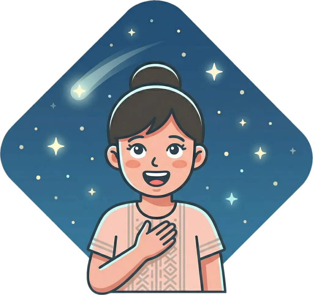 Illustration of "maniwala" (to believe)