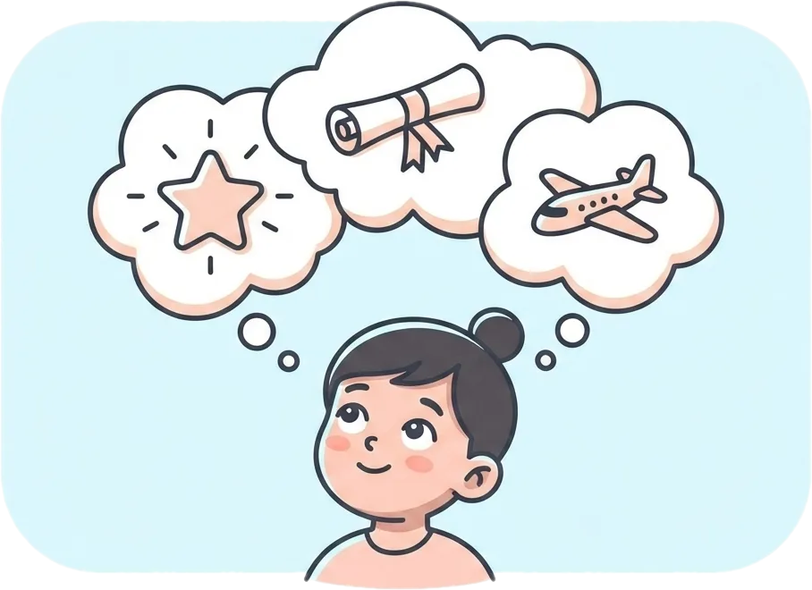 Illustration of "pangarap" (dream or aspiration)