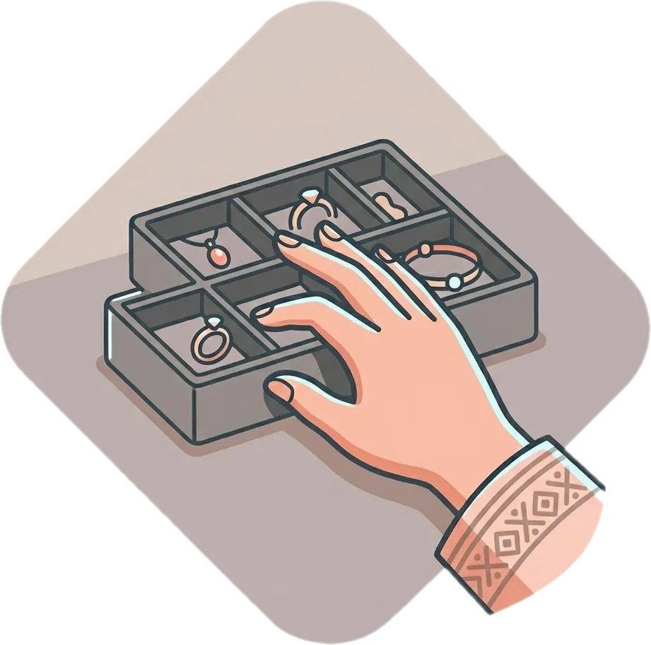 Illustration of "pumili" (to choose)