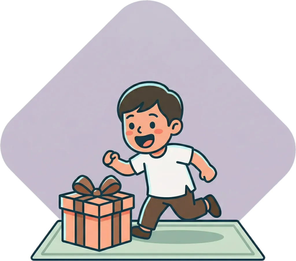 Illustration of the root word "sabik" (eager; excited)
