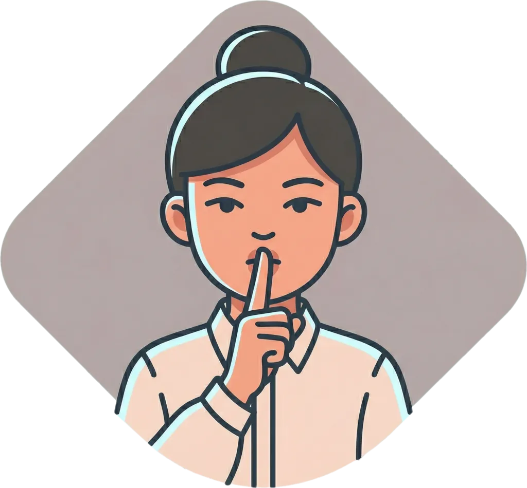 Illustration of "tahimik" (quiet or peaceful)