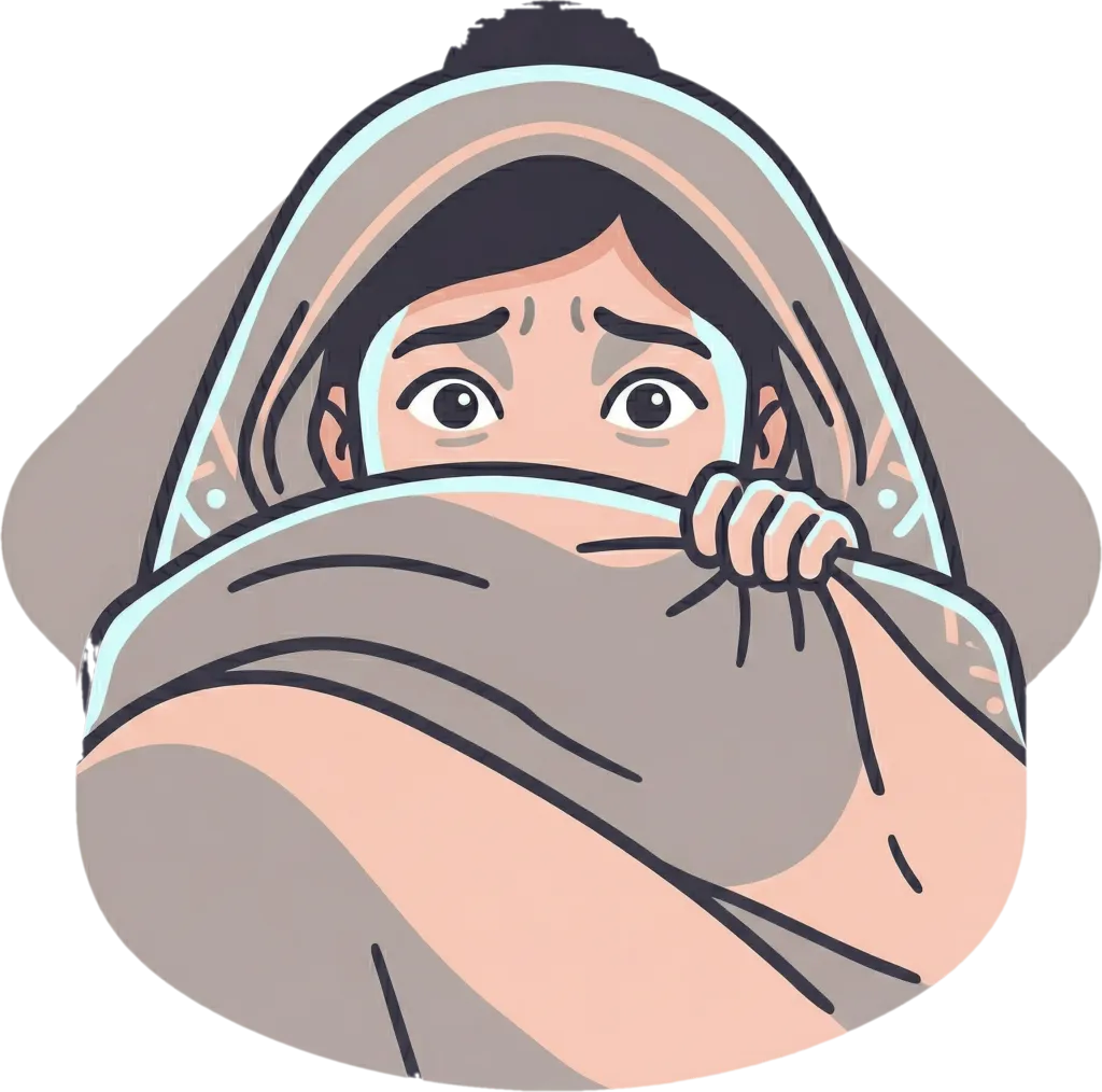Illustration of "takot" (fear; to scare or terrorize)
